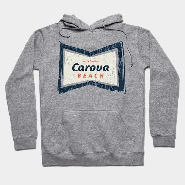 Carova, NC Summertime Vacationing Bowtie Sign Hoodie by Contentarama